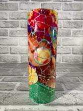 Load image into Gallery viewer, “Shattered bubblegum girl” 20 oz Glossy Tapered Skinny Tumbler
