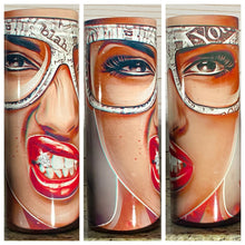 Load image into Gallery viewer, “Blah blah glasses diamond tooth snarl” Glossy 20 oz Straight Skinny Tumbler
