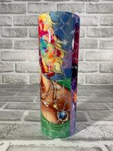 Load image into Gallery viewer, “Shattered bubblegum girl” 20 oz Glossy Tapered Skinny Tumbler
