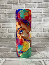 Load image into Gallery viewer, &quot;Colorful bubblegum girl&quot; 20 oz Glossy Straight Skinny Tumbler
